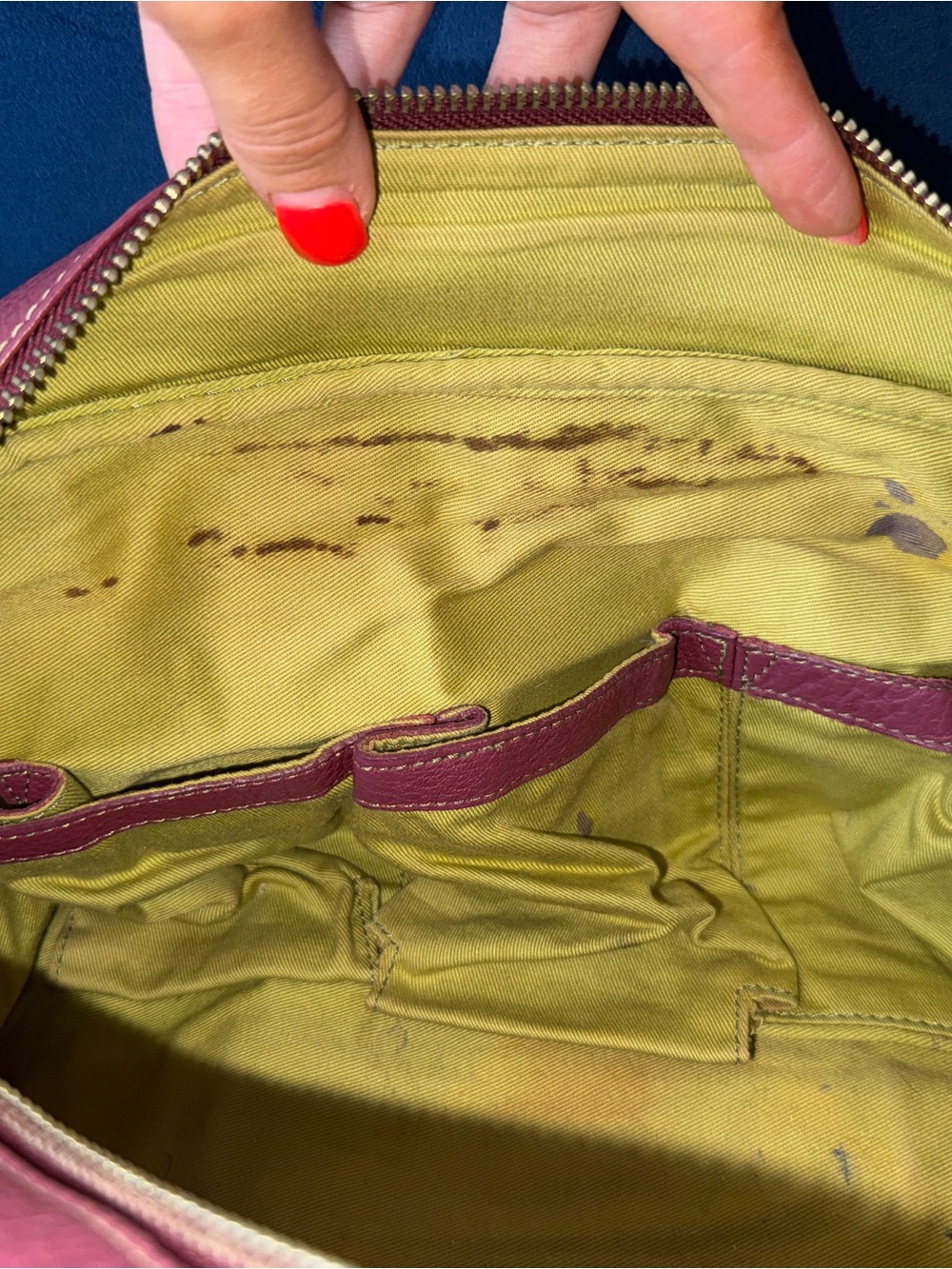 Sigrid Olsen Mauve Pink Pebbled Leather Shoulder Bag - Picture 5 of 10